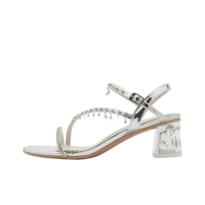AFJI One Strap Sandals Women's Silver-0