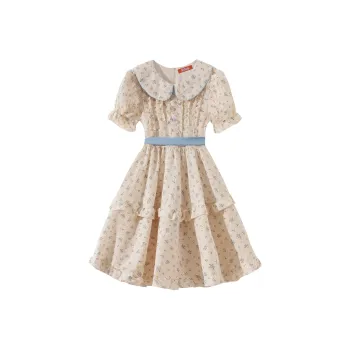 GUOZHEN Short Sleeved Dress Women's