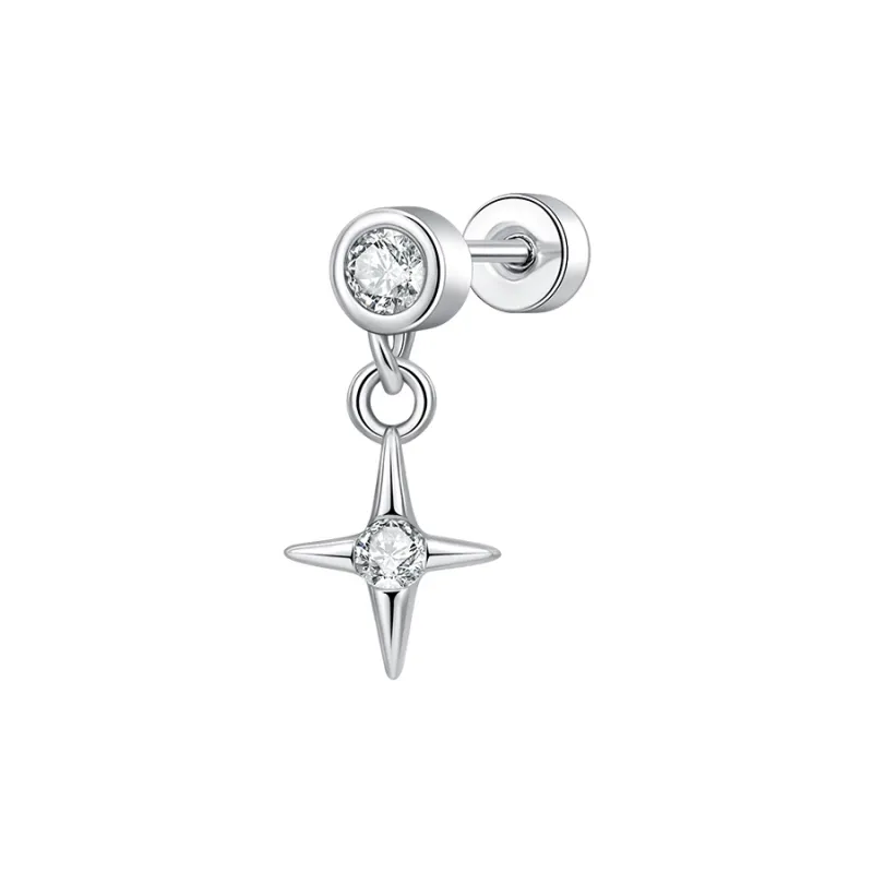 Lady Go Titanium Steel Stud Earrings Women's-5