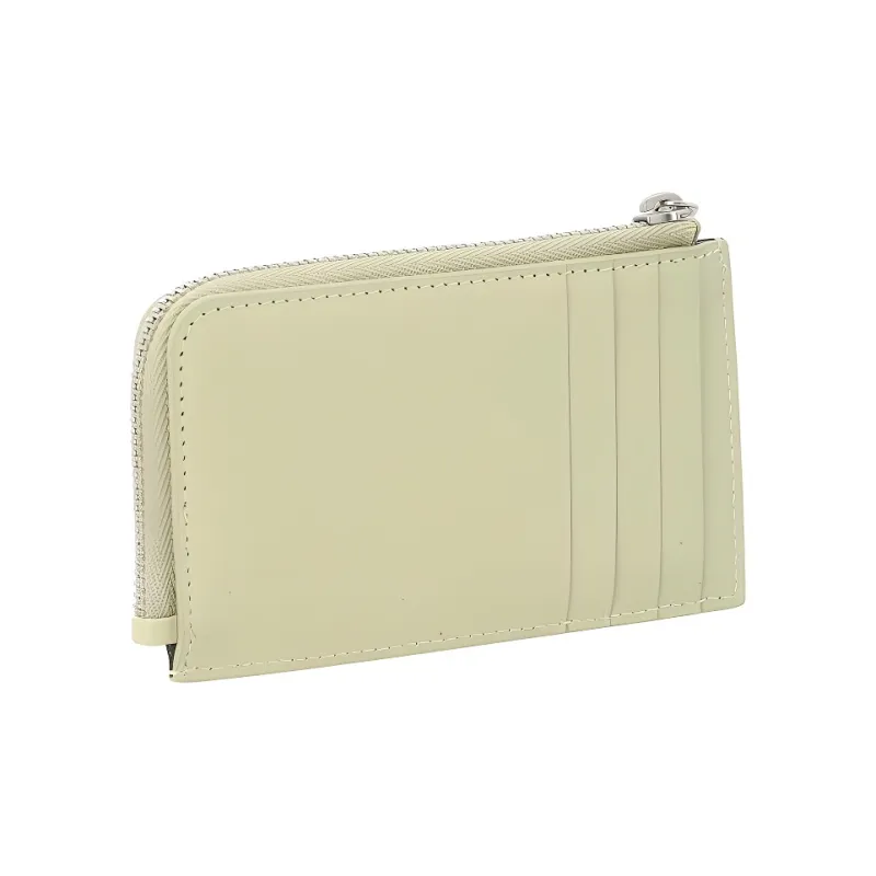 JIL SANDER Leather Coin Purse Men's Light Green-1