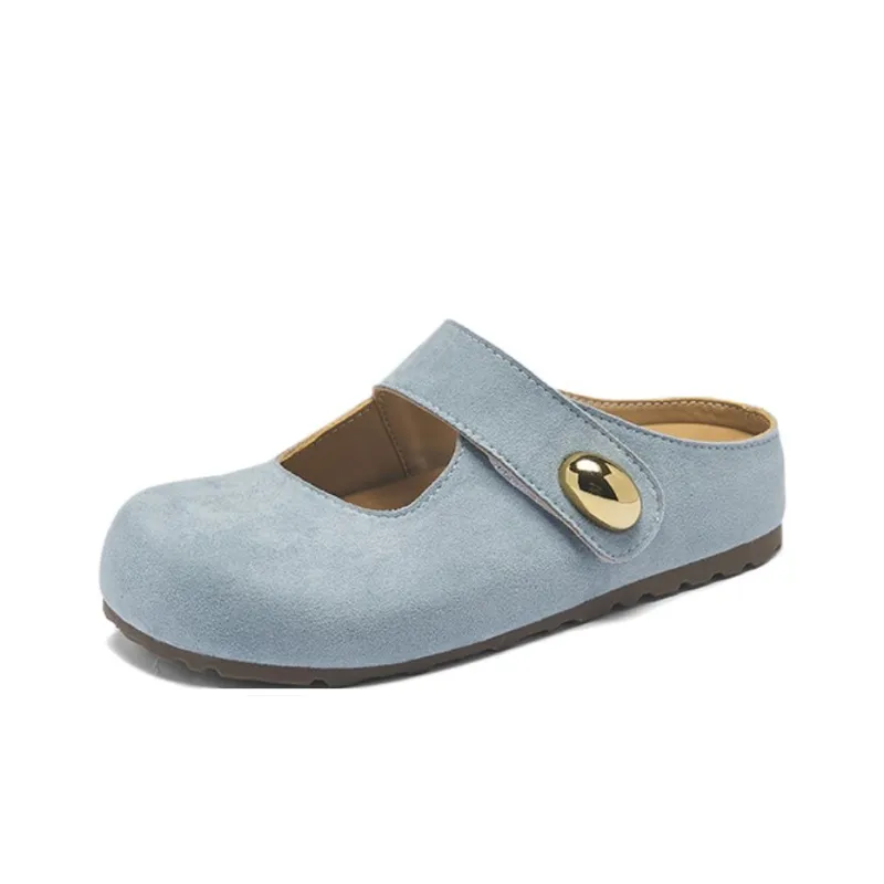 AGSDON Abrasion Resistant Closed Toe Slippers 3.5cm Women's-13