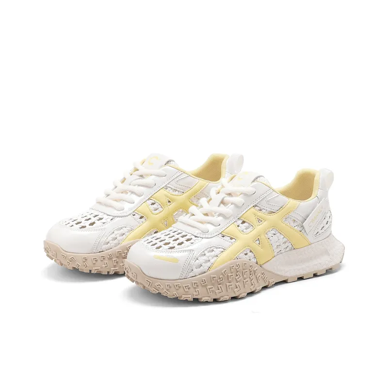 C°BANNER Casual Shoes Women's Low Top Silver Blue/White/Yellow/White-9