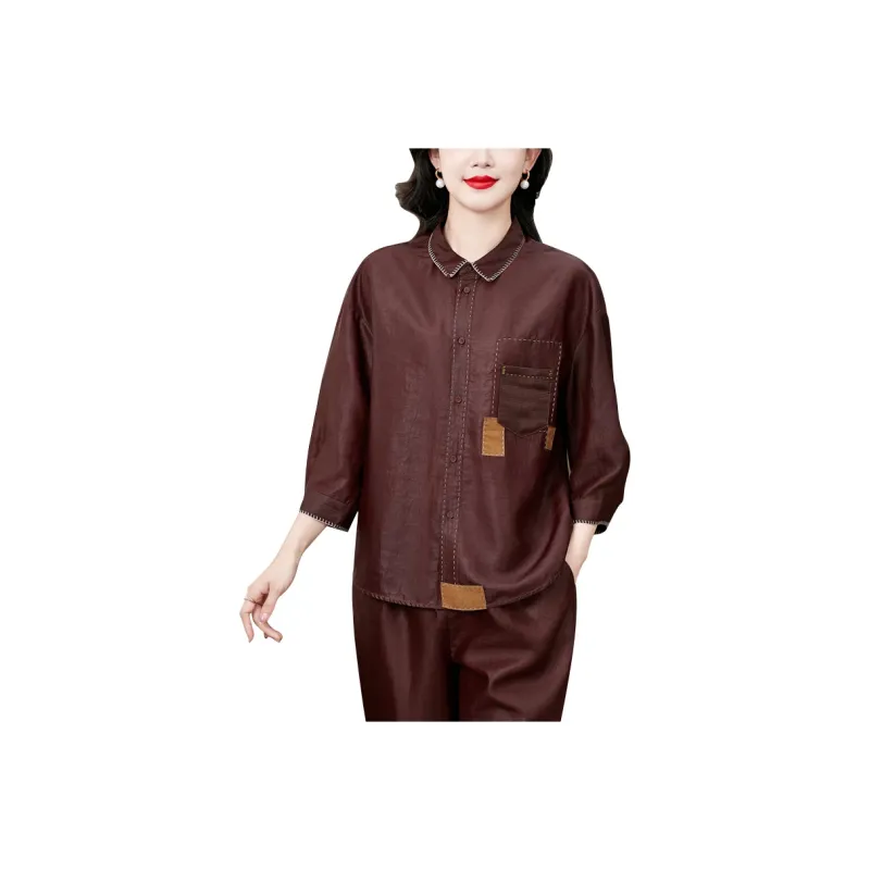Yi Mengyuan Shirts Women's Red-0