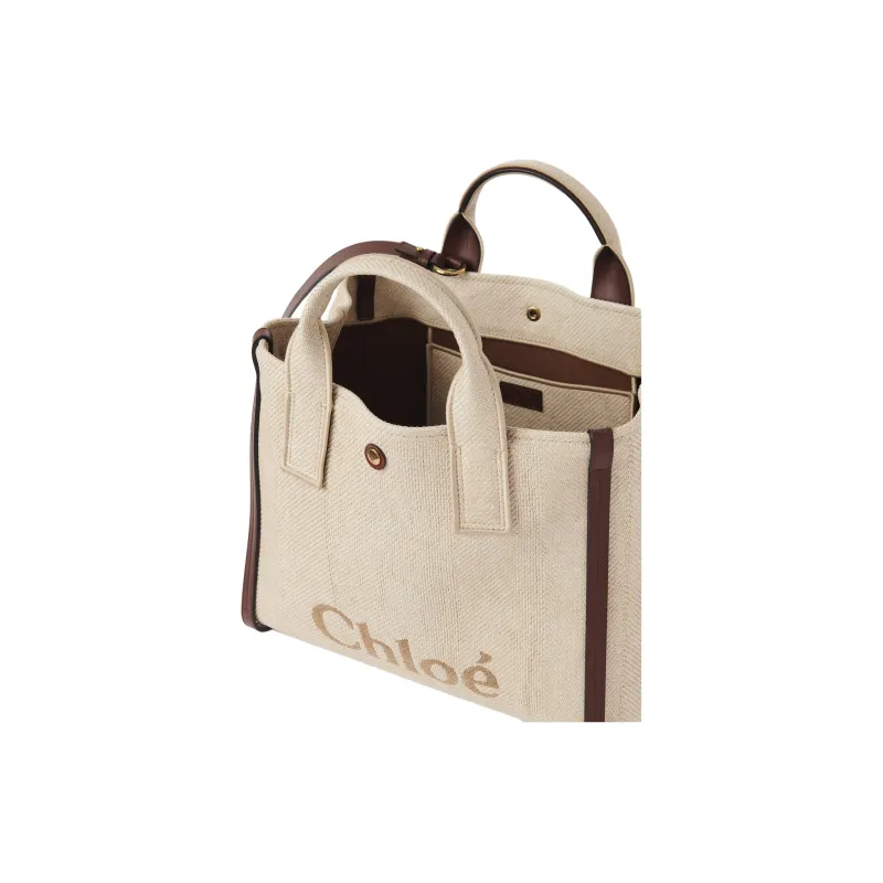 Chloe Cotton Tote Bag, Shopping Bag, Shoulder Bag, Handbag Women's Hot Sand-4