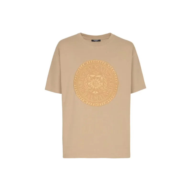 BALMAIN T Shirts Men Beige-0