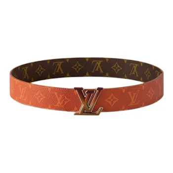 LOUIS VUITTON Canvas Belt Men's Brown 4CM