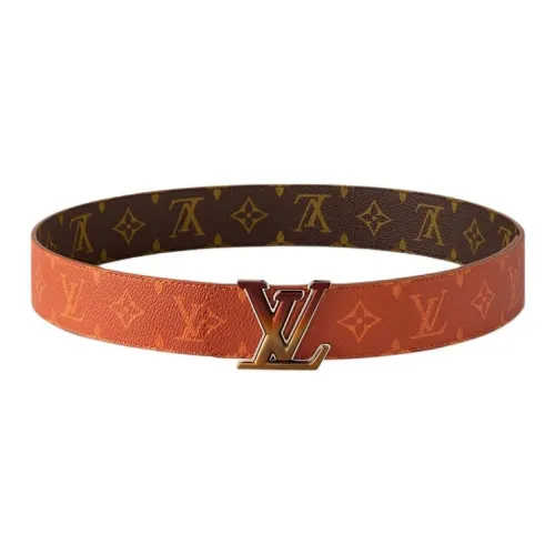 LOUIS VUITTON Canvas Belt Men's Brown 4CM