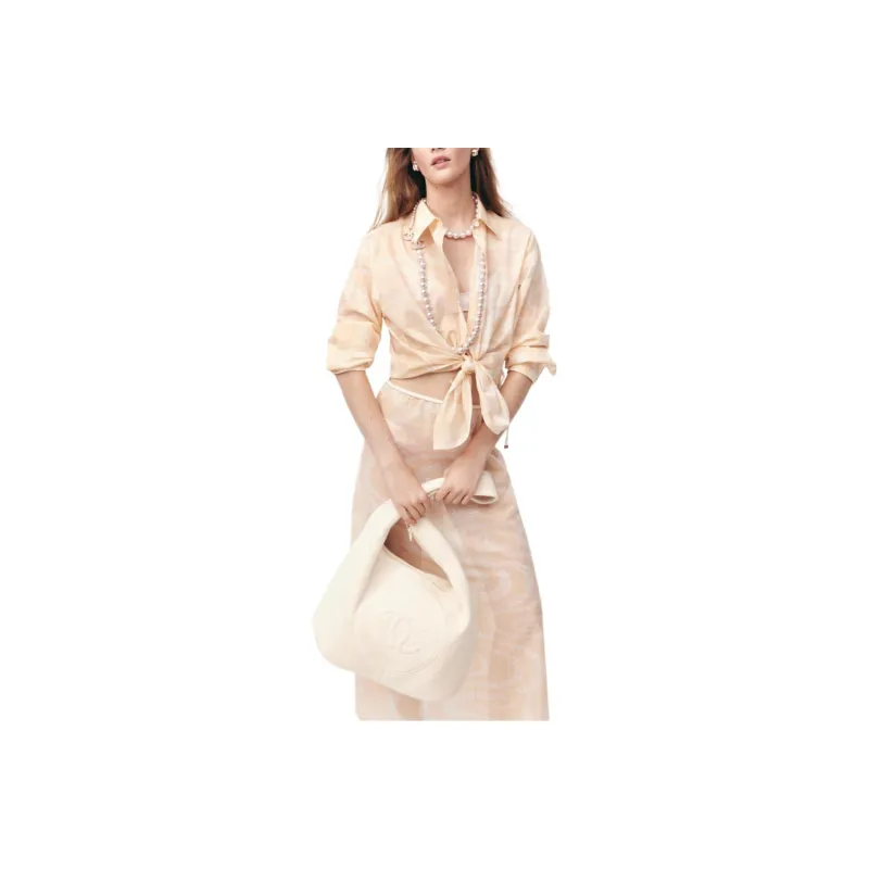 CHANEL Shirt Women's Orange White-0