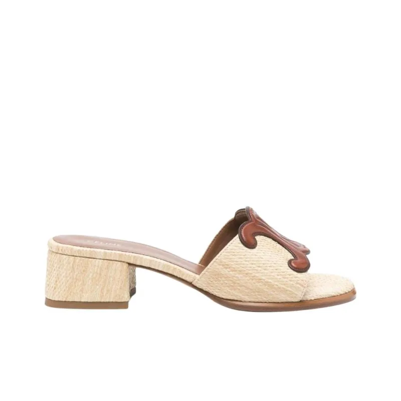 CELINE Slide Slippers 5cm Women's Beige-1