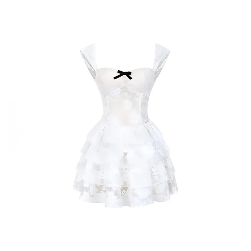 ACJL Sweet Hot Girl Princess Tiered Skirt With Pad Women's-0