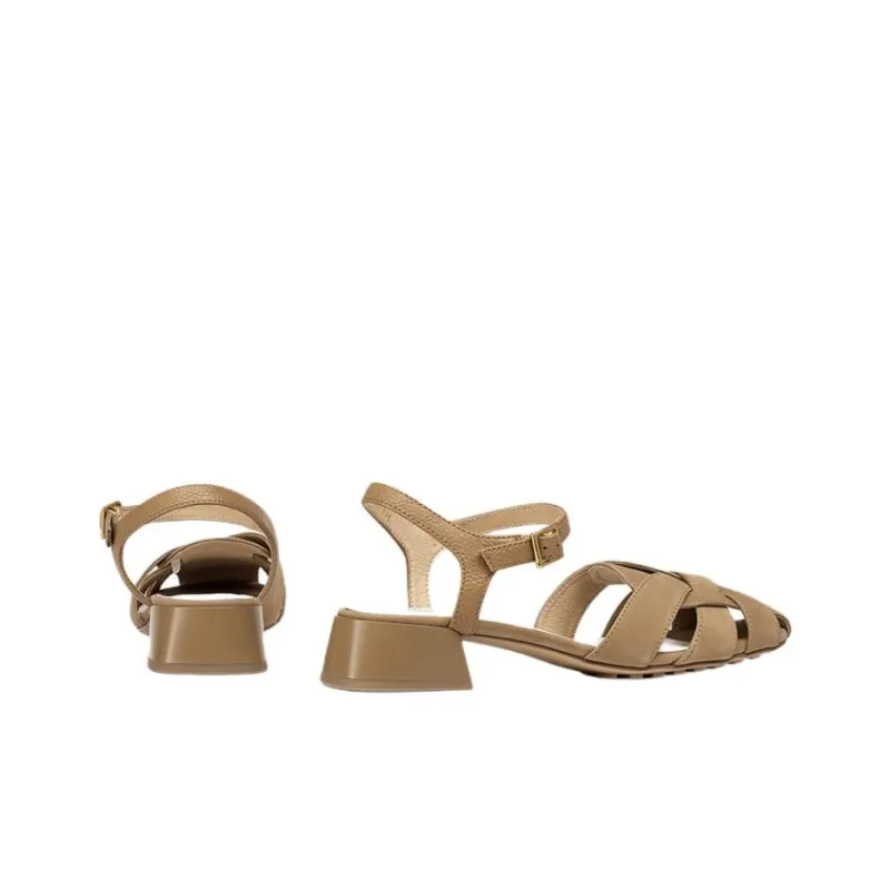 ZSAZSAZSU Island Summer Roman Sandals 3.5cm Women's Brown-4