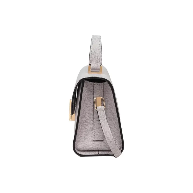 Valextra Iside Cow Leather One Shoulder Handbag Mini Women's Gray-1