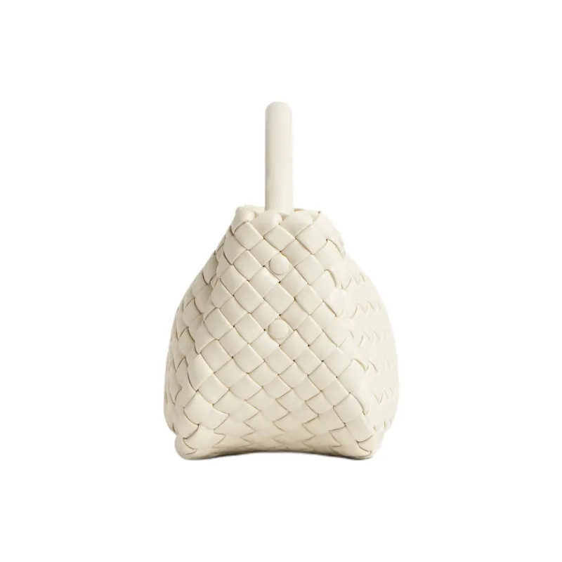 Bottega Veneta Lambskin Shoulder Bag, Crossbody Bag, Handbag Trumpets Women's White-1