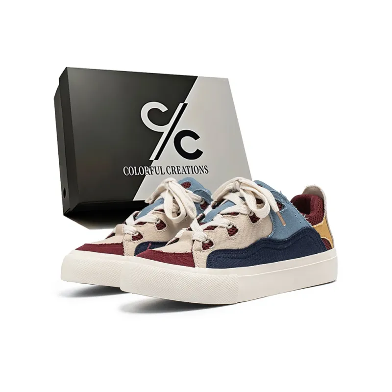 Colorful Creations Anti Slip Wear Resistant Low Top Canvas Shoes Men's-0