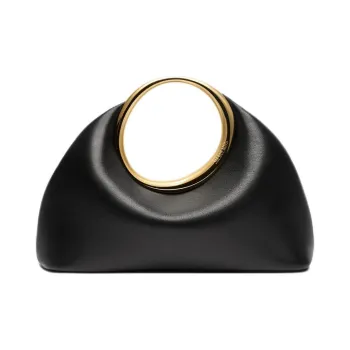 Jacquemus Lambskin Handbag Trumpets Women's Black