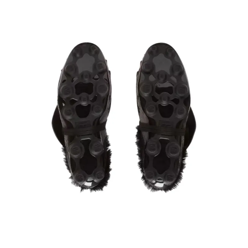 BALMAIN Abrasion Resistant Closed Toe Slippers Men's Black-5