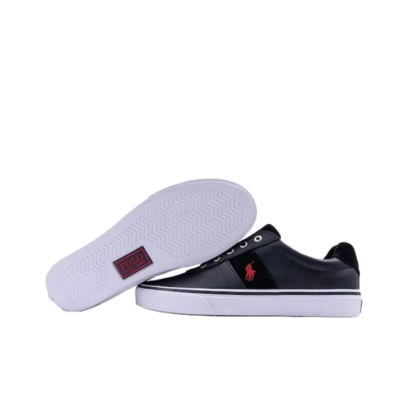 Polo Ralph Lauren Low Top Skateboard Shoes Men's Black-4
