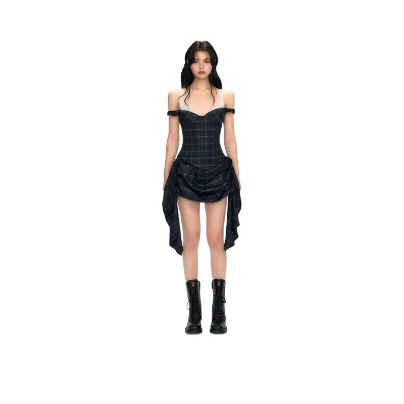 Dior Beauty Slip Dresses Women's Jasper Plaid-0
