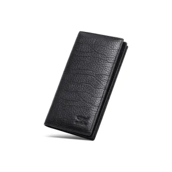 SEPTWOLVES Top Grain Cow Leather Wallet Regular Men's Black