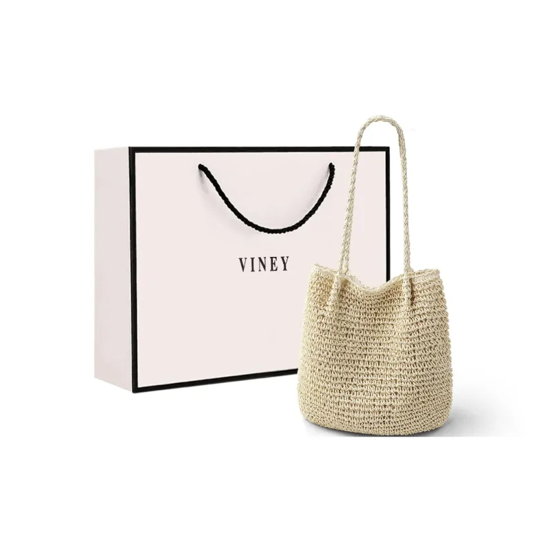 VINEY Fabric Shoulder Bag Regular Women's Beige-0