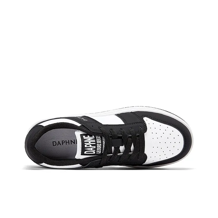 DAPHNE Lightweight Low Top Skateboard Shoes Women's Black White-4