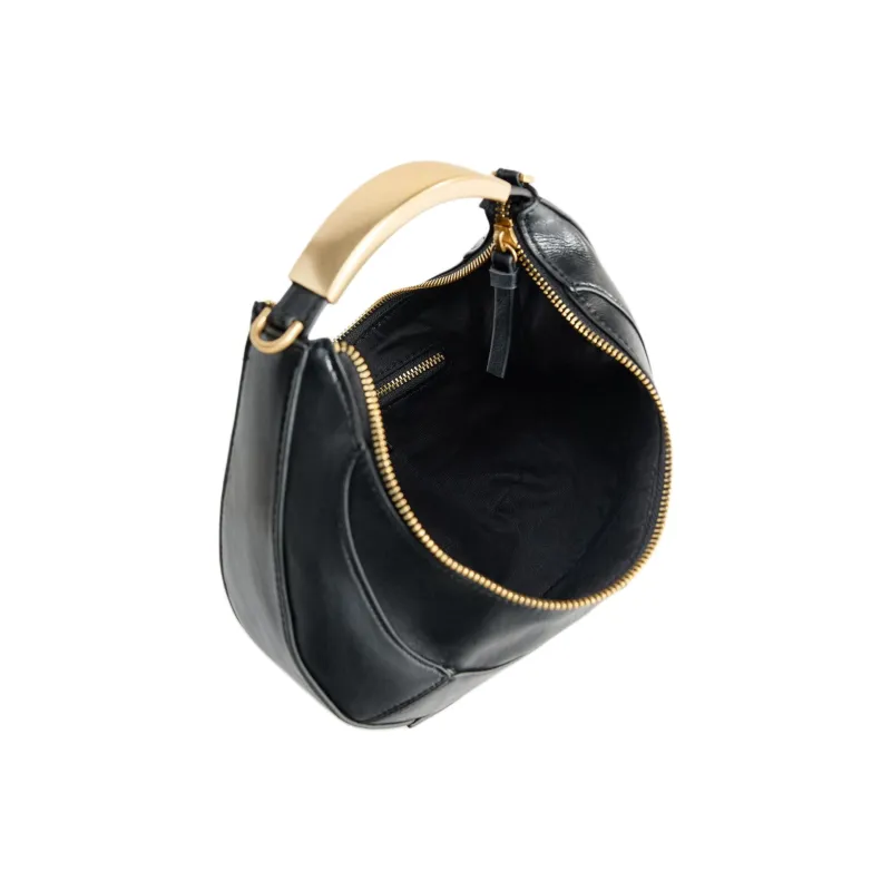 ZARA Polyurethane Handbag Women's Black-3