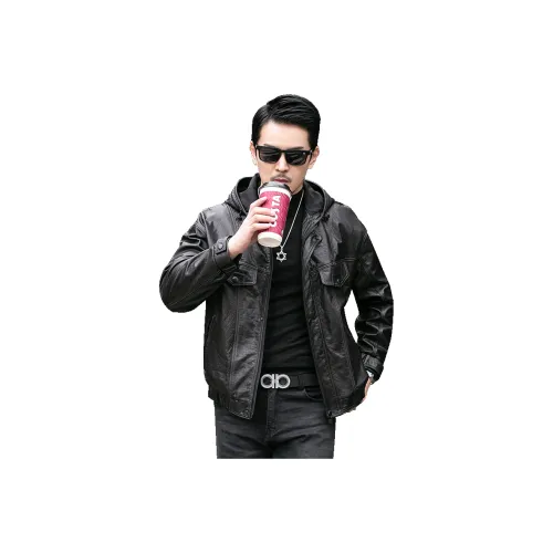 JIMU Leather Jackets Men