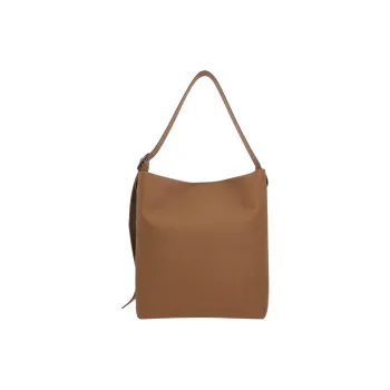 JIL SANDER Calfskin Tote Bag, Shopping Bag, Shoulder Bag Medium Size Women's Hazelnut