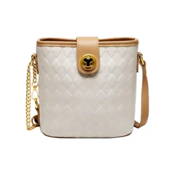 15 MINS Synthetic Leather Crossbody Bag, Shoulder Bag Trumpets Women's Ecru/Midnight Black