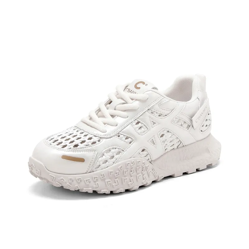 C°BANNER Casual Shoes Women's Low Top Silver Blue/White/Yellow/White-11