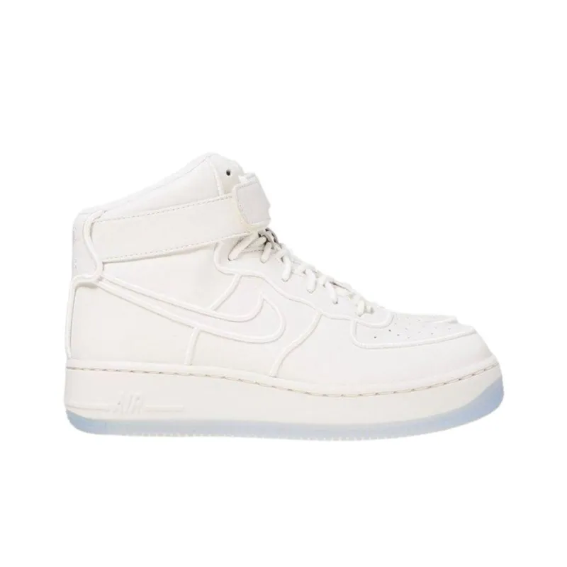 Nike Air Force 1 Cushioning, Wear Resistant High Top Vintage Basketball Shoes Unisex White-3