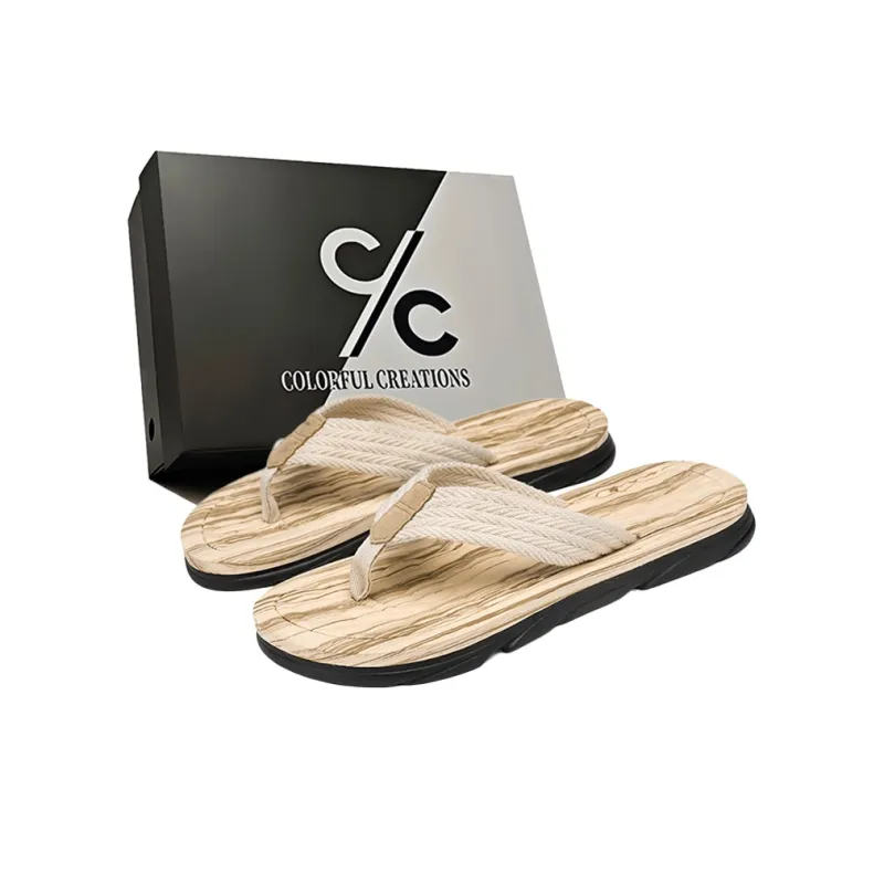 Colorful Creations EVA Quiet Abrasion Resistant Slip Resistant Quick Dry Flip Flops Men's-6