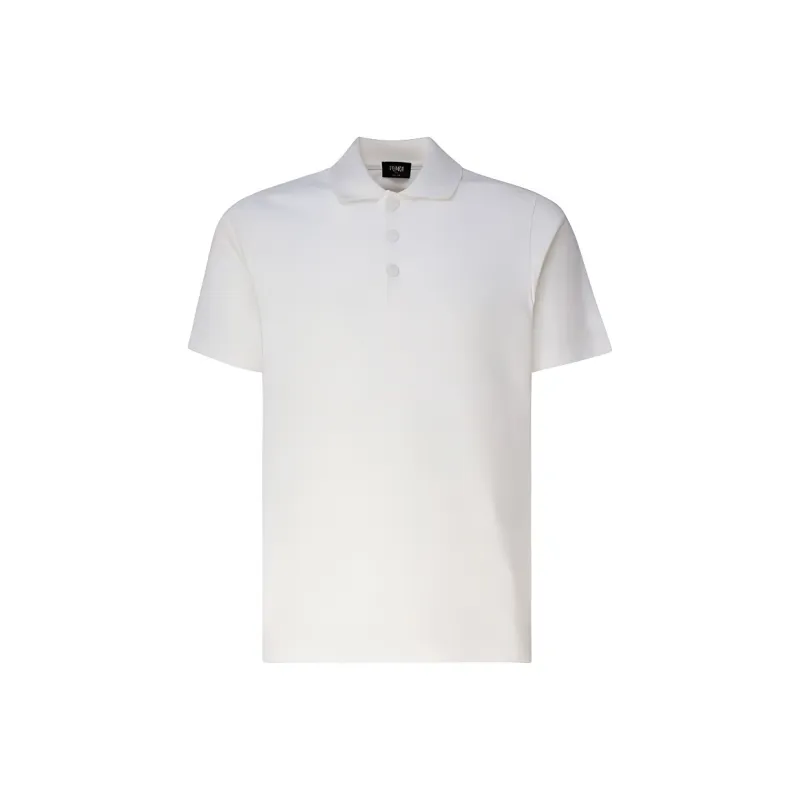 FENDI Short Sleeved Straight Hem Polo Shirt-0
