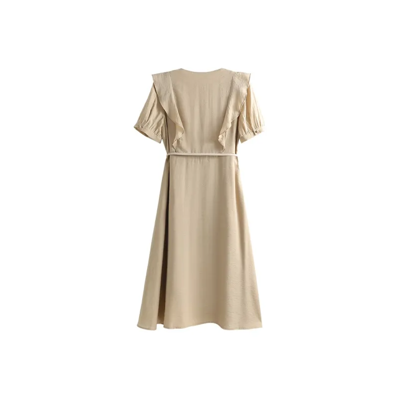 She Enjoys Short Sleeved Dress Women's-1