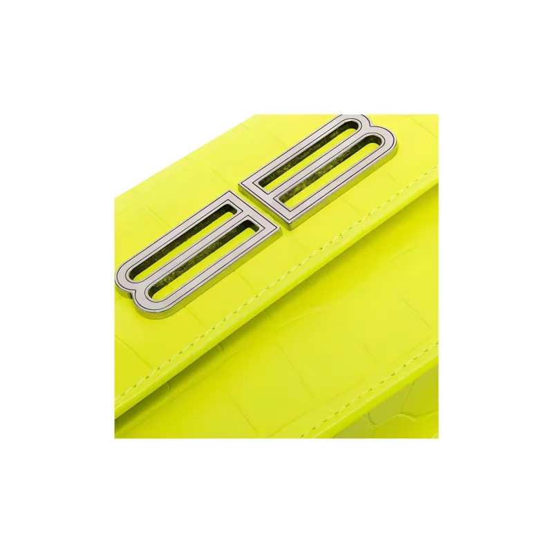 Balenciaga Gossip Calfskin Shoulder Bag Crossbody Bag Women's Neon Yellow-2