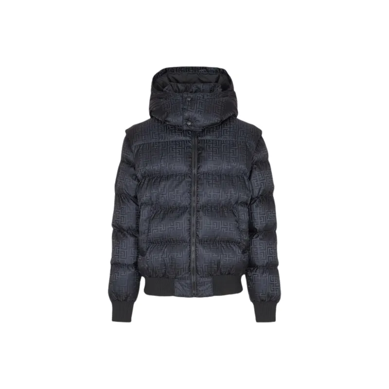 BALMAIN Monogram jacquard Padded Jacket-0