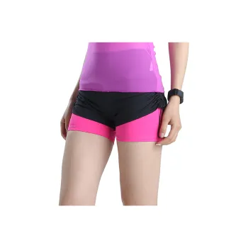 Lulifama Yoga Shorts Women's Rose Black Red
