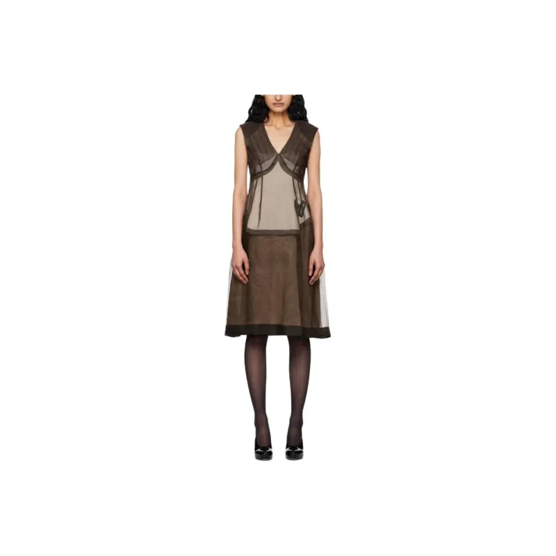UNDERCOVER Sleeveless Dress Women's Brown-0