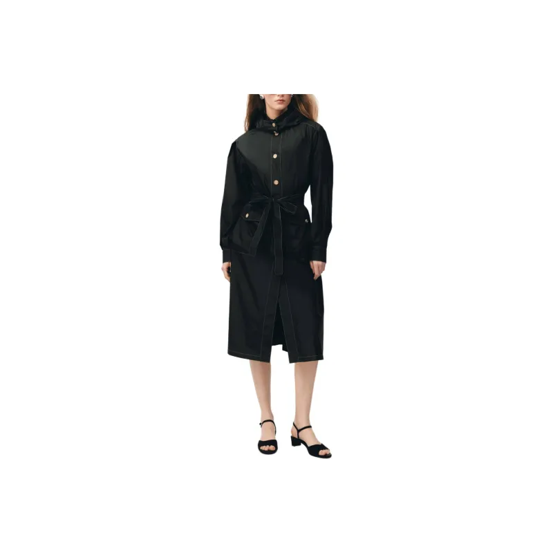 CHANEL Trench Coat Women's Black-0