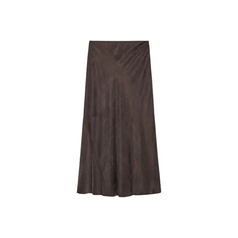 ZARA Casual Long Skirts Women's Brown-0