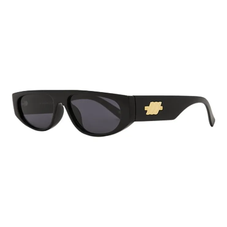 Le Specs Acetate Irregular Shape Sunglasses Women's Black-0