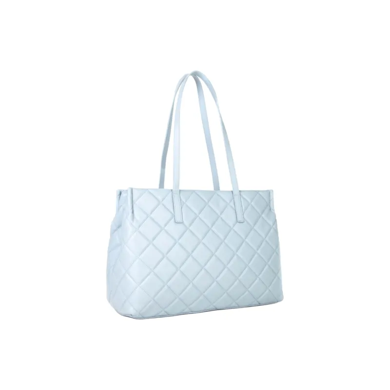 Valentino Polyurethane Tote Bag, Shopping Bag, Shoulder Bag Women's Blue-2