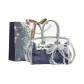 Denim Blue+Pendant+Shopping Bag