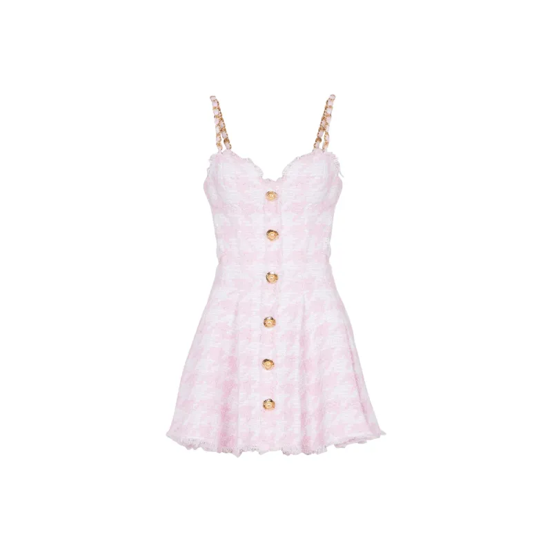 BALMAIN Tweed A line Mini Dress-0