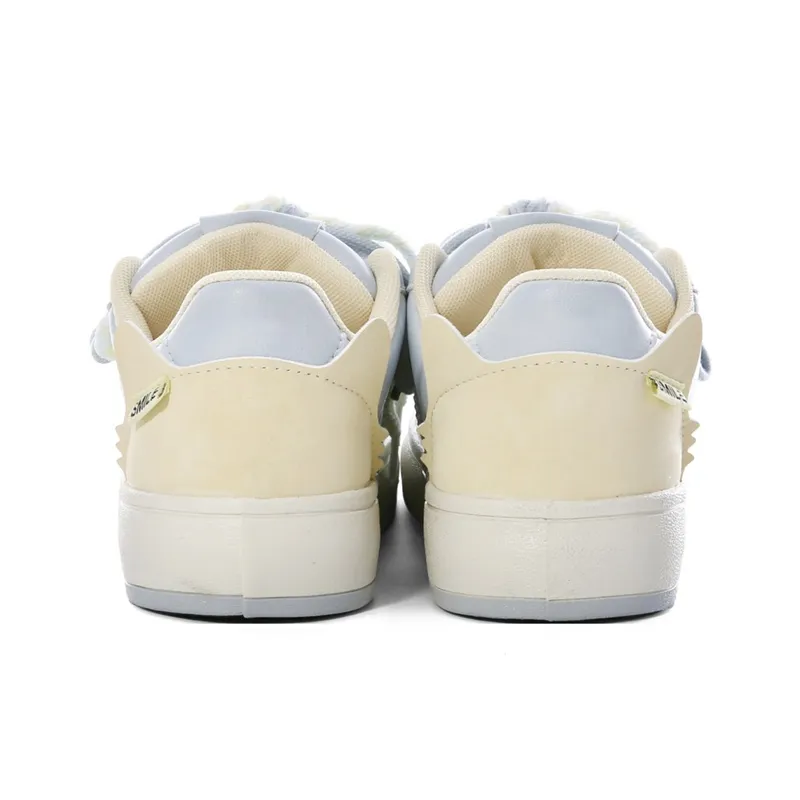 The New Age Family Low Top Skateboard Shoes Women's Yellow Blue-3
