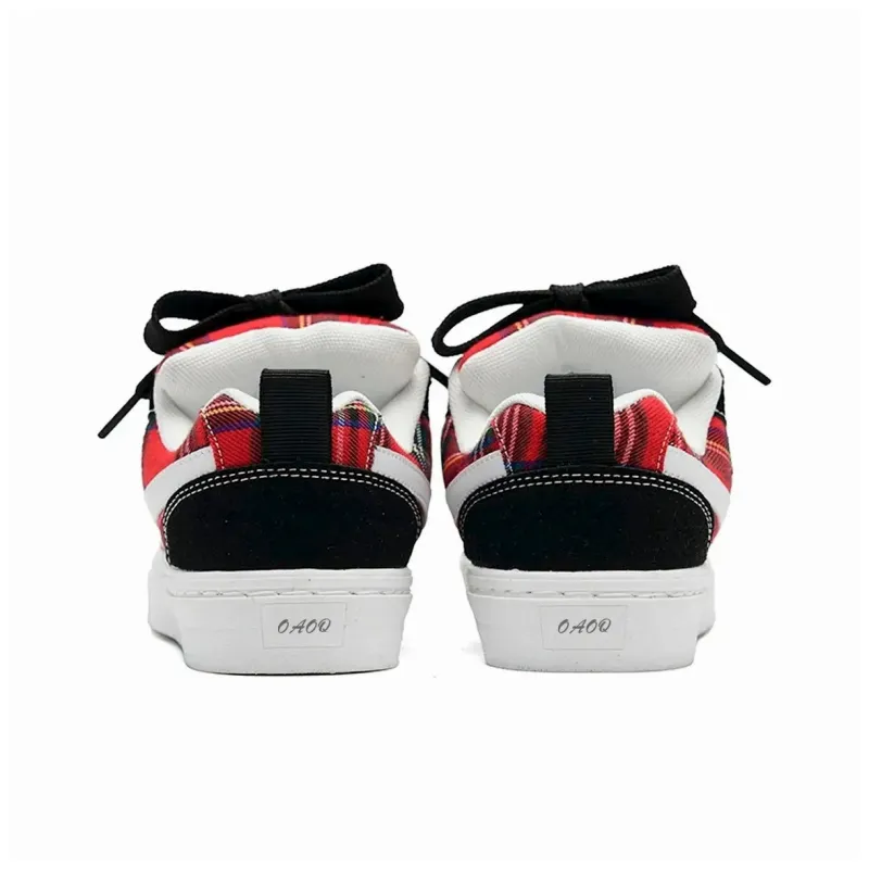 OAOQ Cushioning Abrasion Resistant Lightweight Breathable Slip Resistant Low Top Skateboard Shoes Unisex-11