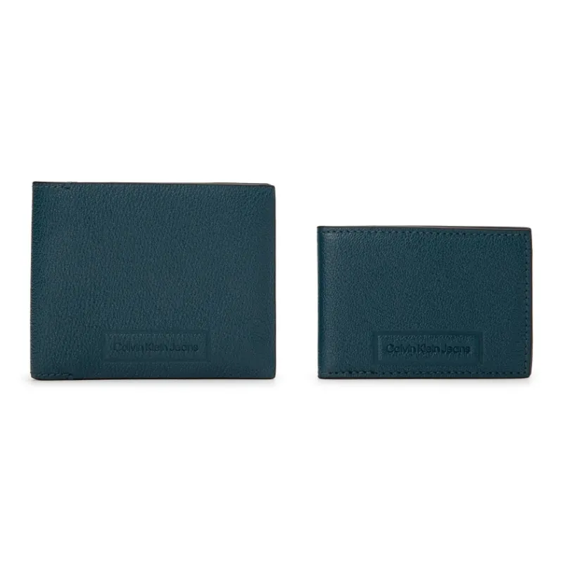 CALVIN KLEIN Cow Leather Card Holder Men's Peacock Blue-2