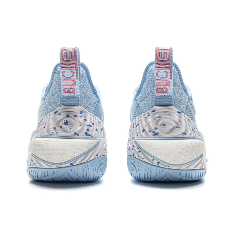 LiNing Buckets Shock Absorbers Slip Resistant Breathable Low Top Basketball Shoes Men's Blue-5