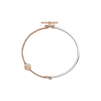 HERMES Sterling Silver Bracelets Unisex Silver/Rose Gold