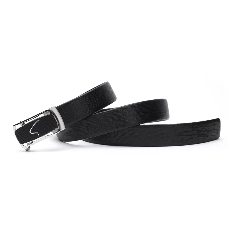 Satchi Cow Leather Belts Men's Black 3.4cm-2